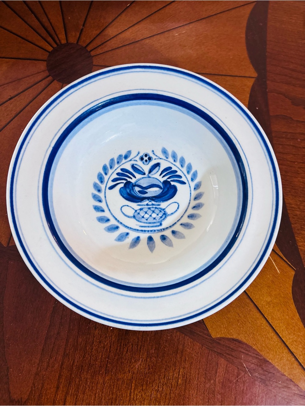 Blue and White Decorative Ceramic Serving Bowl